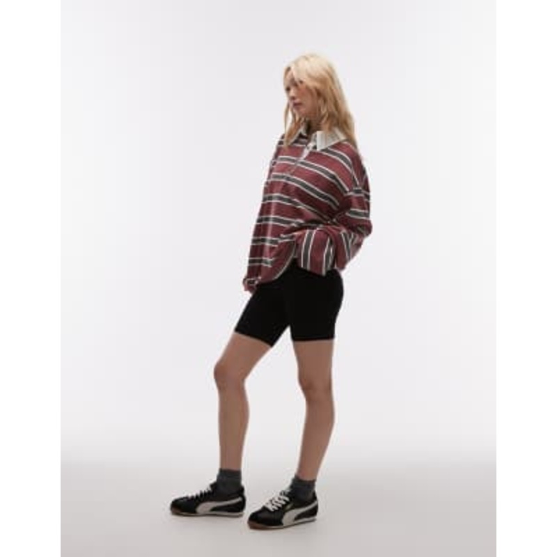 Topshop Petite basic legging shorts in black