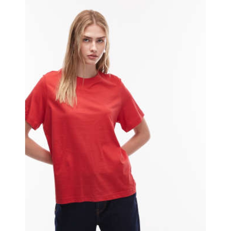 & Other Stories relaxed short sleeve t-shirt in red