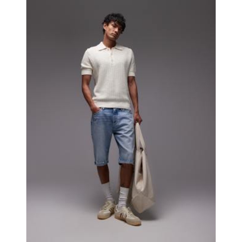 Tommy Jeans Ryan cuffed denim shorts in light wash