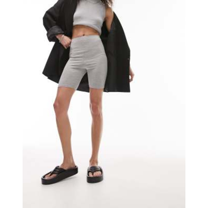 Topshop basic legging short in gray heather