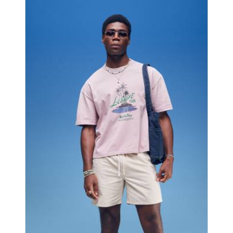 Weekday Olsen regular fit shorts in beige