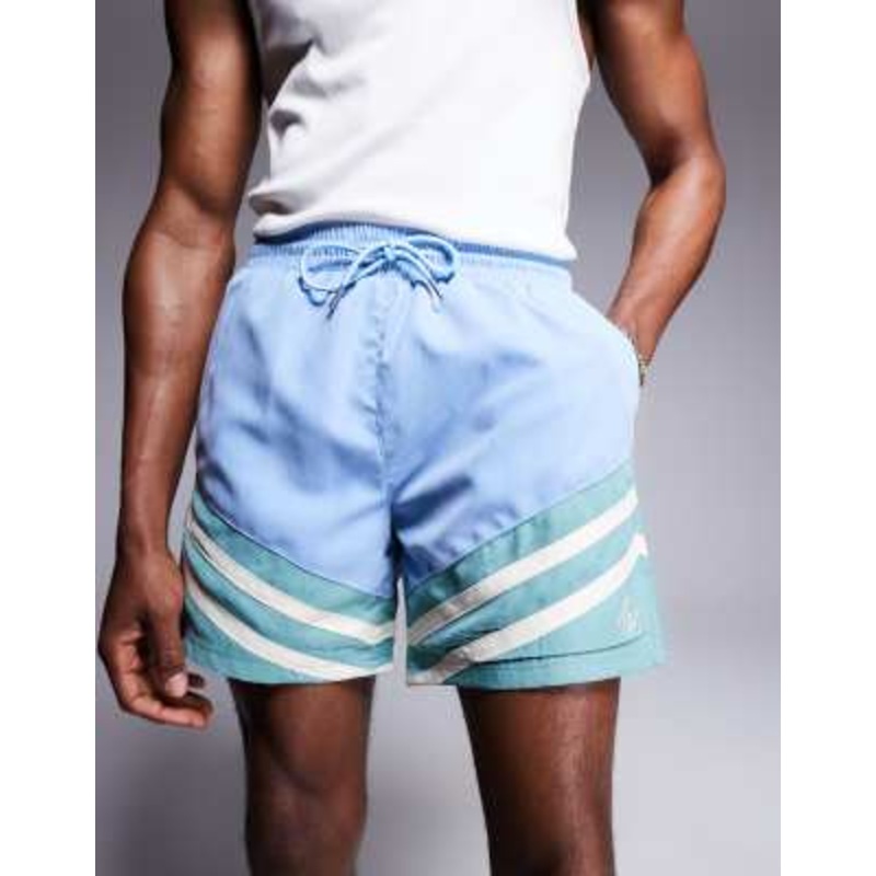 Alma De Ace color block shorts in blue