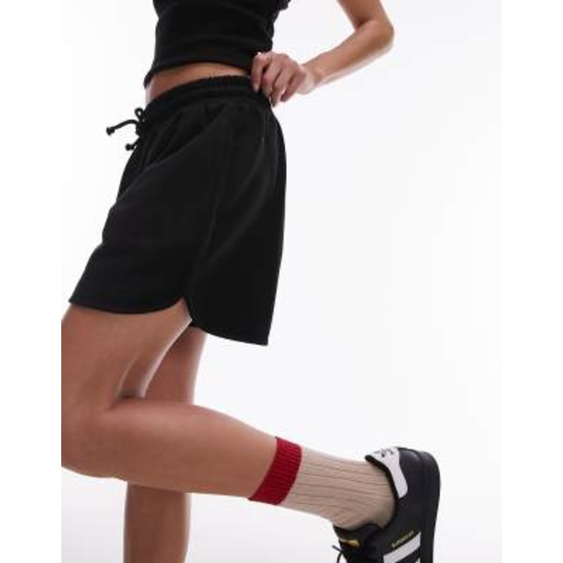 Topshop sweat shorts in black