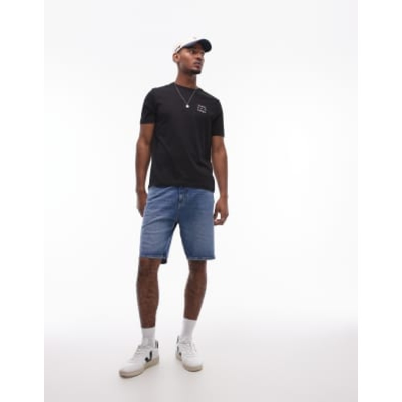 Tommy Jeans Isaac relaxed denim shorts in dark wash