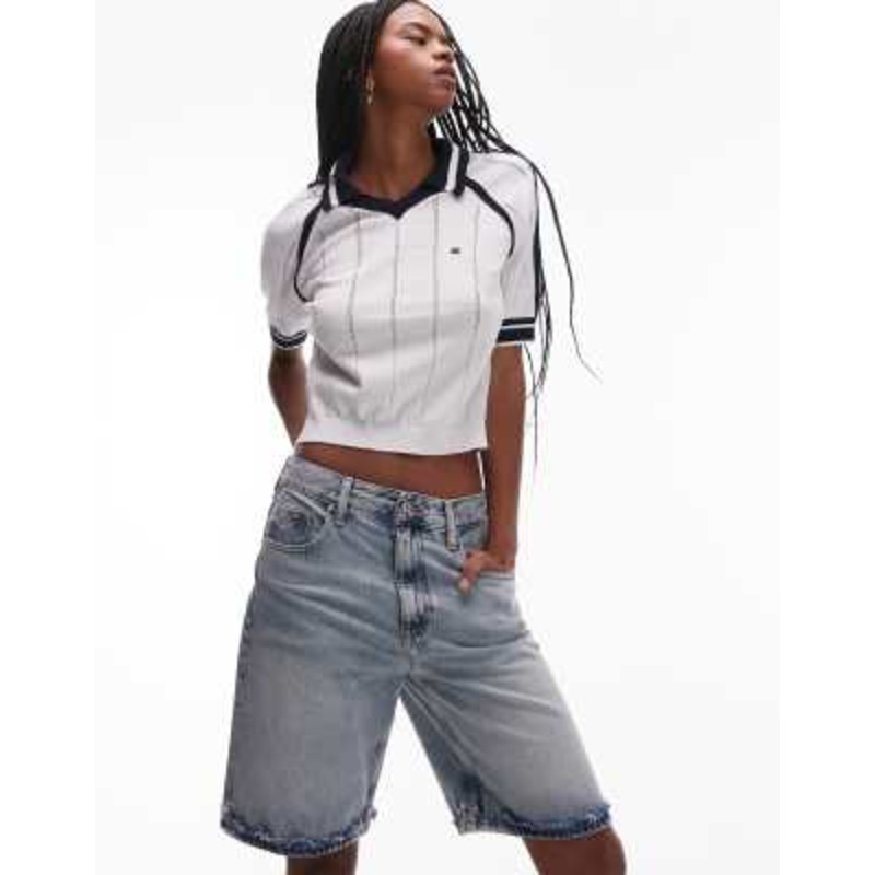 Tommy Jeans Mia relaxed bermuda denim shorts in bleached wash