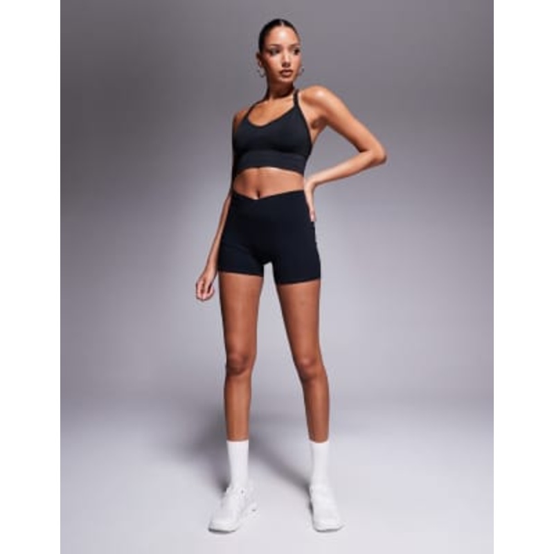 Bo+Tee cross waistband baby shorts in black