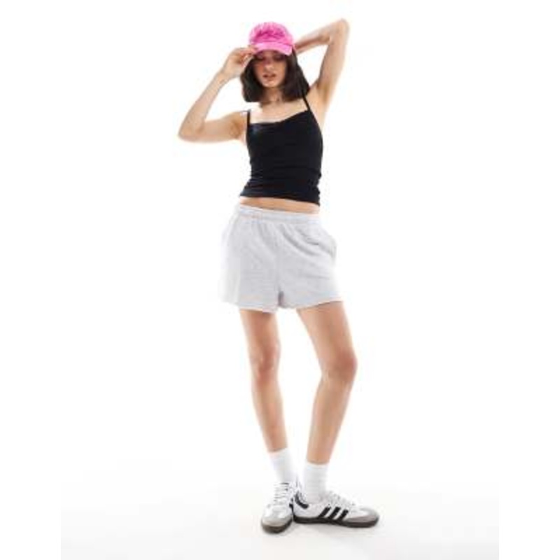 Cotton On classic fleece mini shorts in soft heather gray – part of a set
