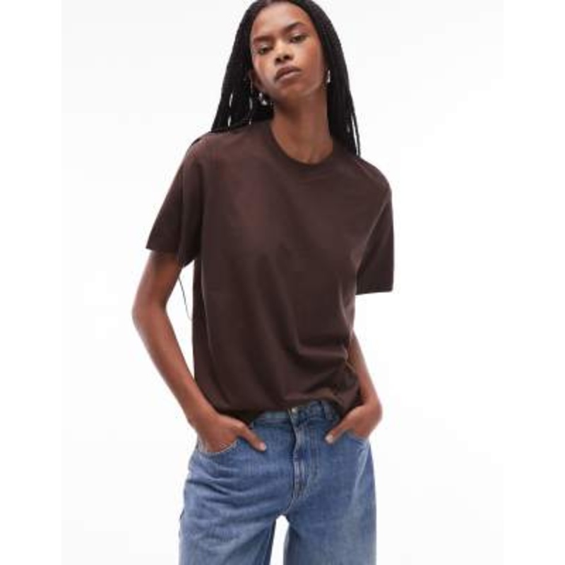 & Other Stories relaxed short sleeve t-shirt in brown