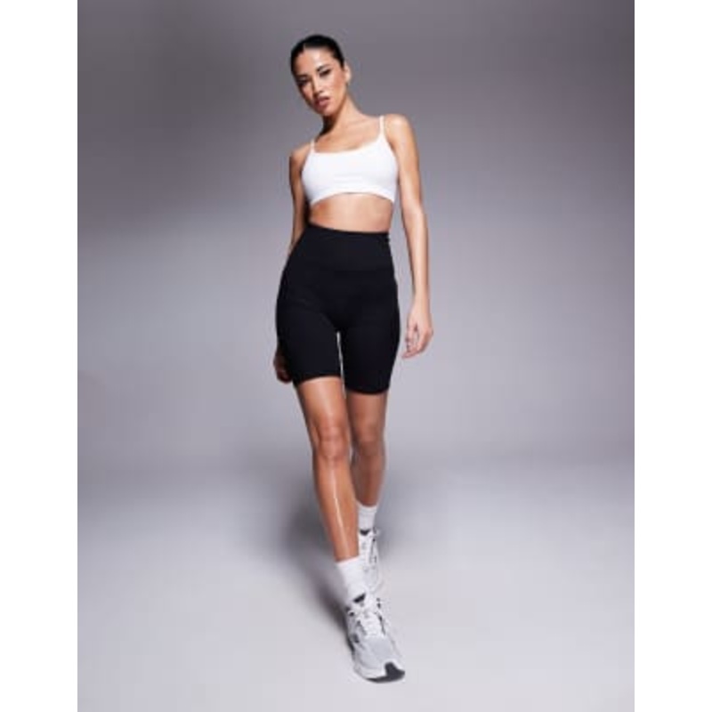 4505 Icon soft touch minimal seam 8″ legging shorts in black