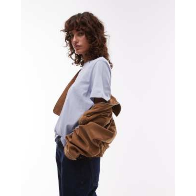 & Other Stories relaxed short sleeve t-shirt in heathered blue