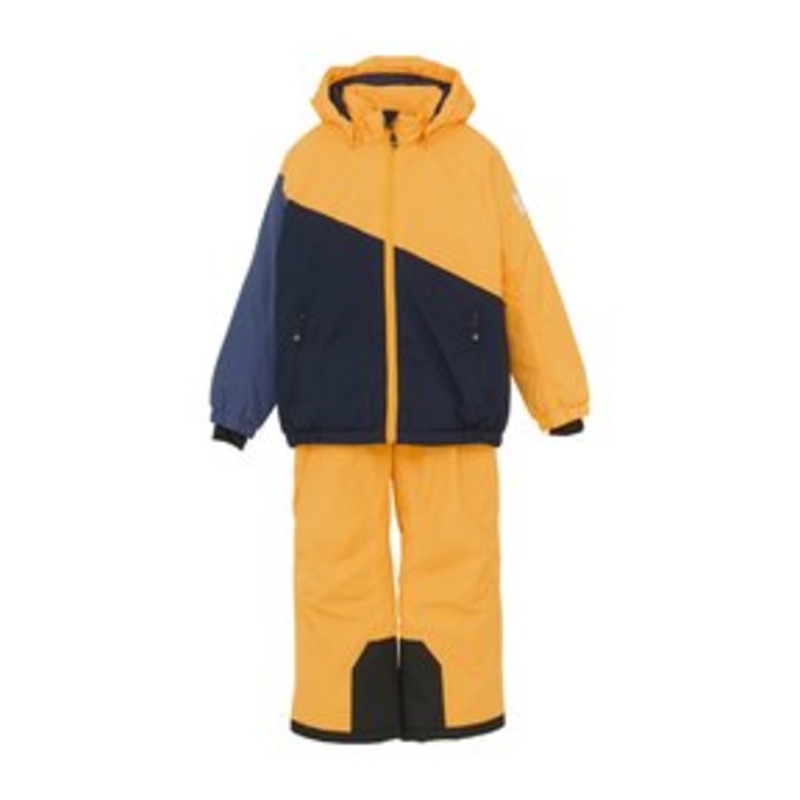 Color Kids SET – BLOCK – Schneeanzug – orange pop/blau