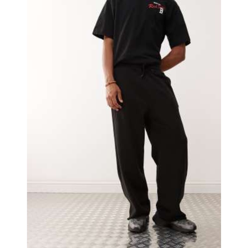 Weekday Astro loose fit sweatpants in black