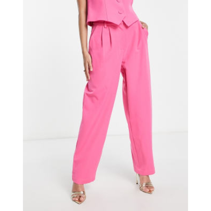 Y.A.S tailored high waist pants in pink – part of a set