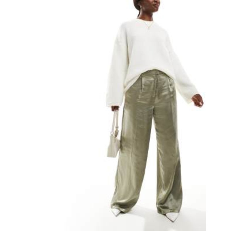 Y.A.S wide leg pants in green