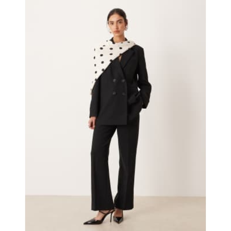 YAS tailored wide leg pants in black – part of a set