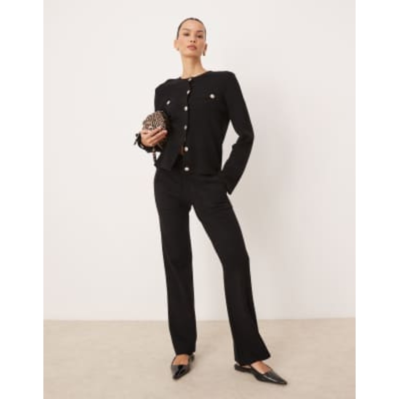 YAS pocket detail knit pants in black – part of a set