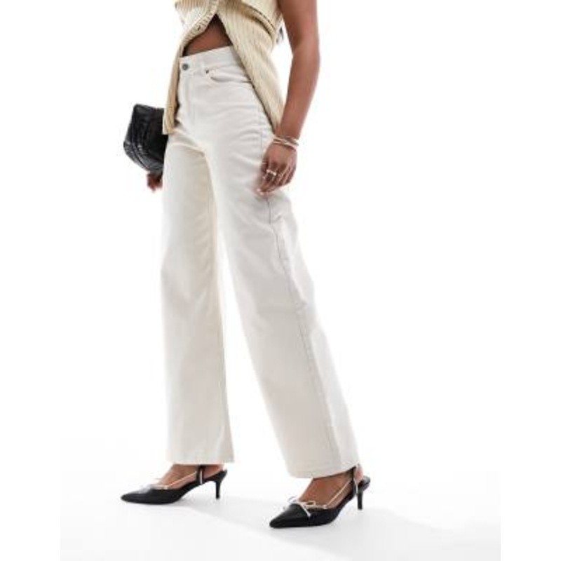 & Other Stories cotton wide leg pants in natural