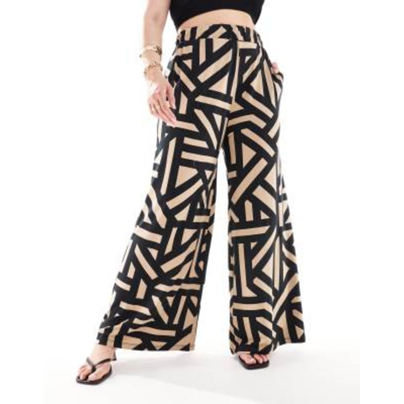 Yours wide leg pants in geo print