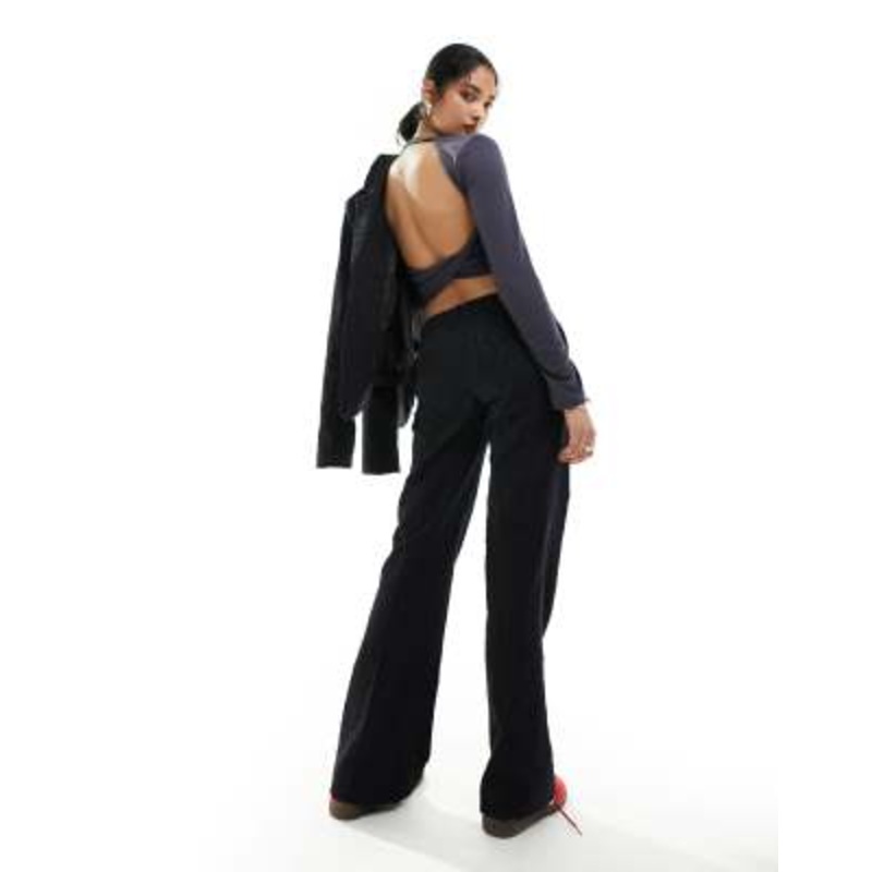 Weekday Keela dot jacquard pants in black – part of a set