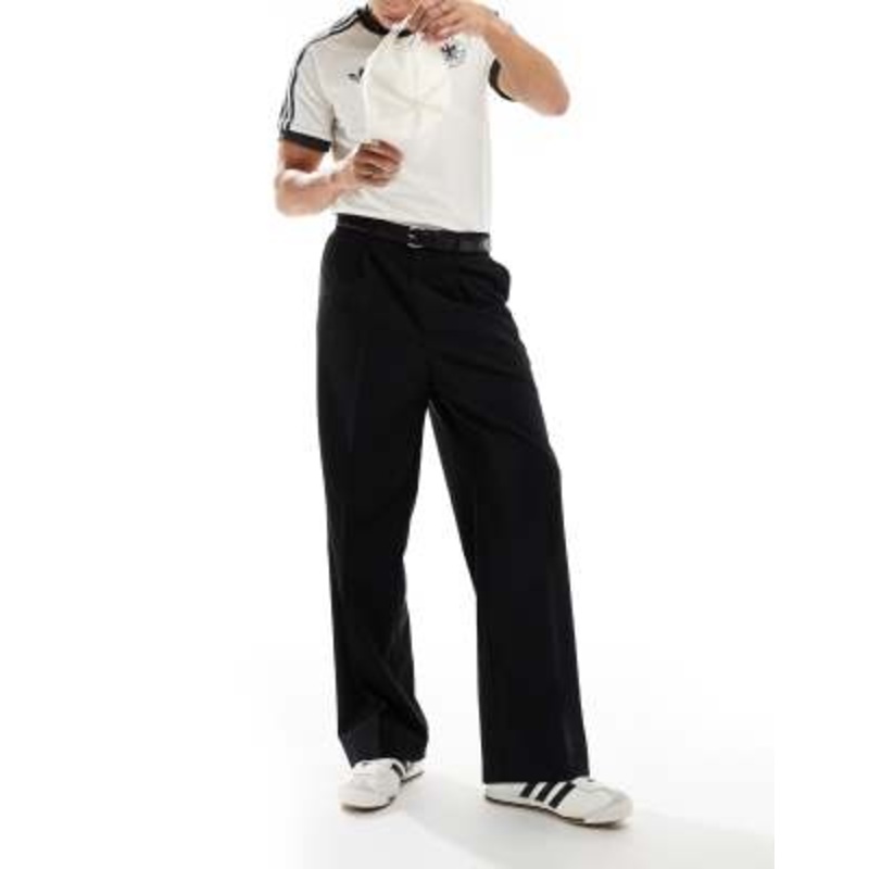 Weekday Uno loose fit tailored pants in black