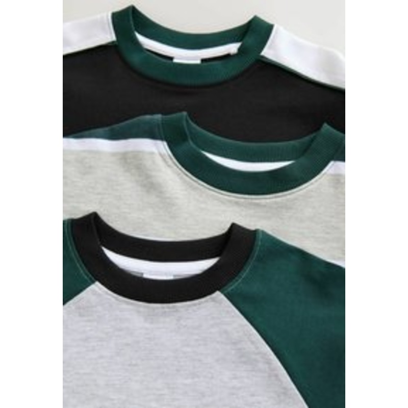 Next REGULAR FIT – 3 PACK SET – Nachtwsche Set – black green/grn