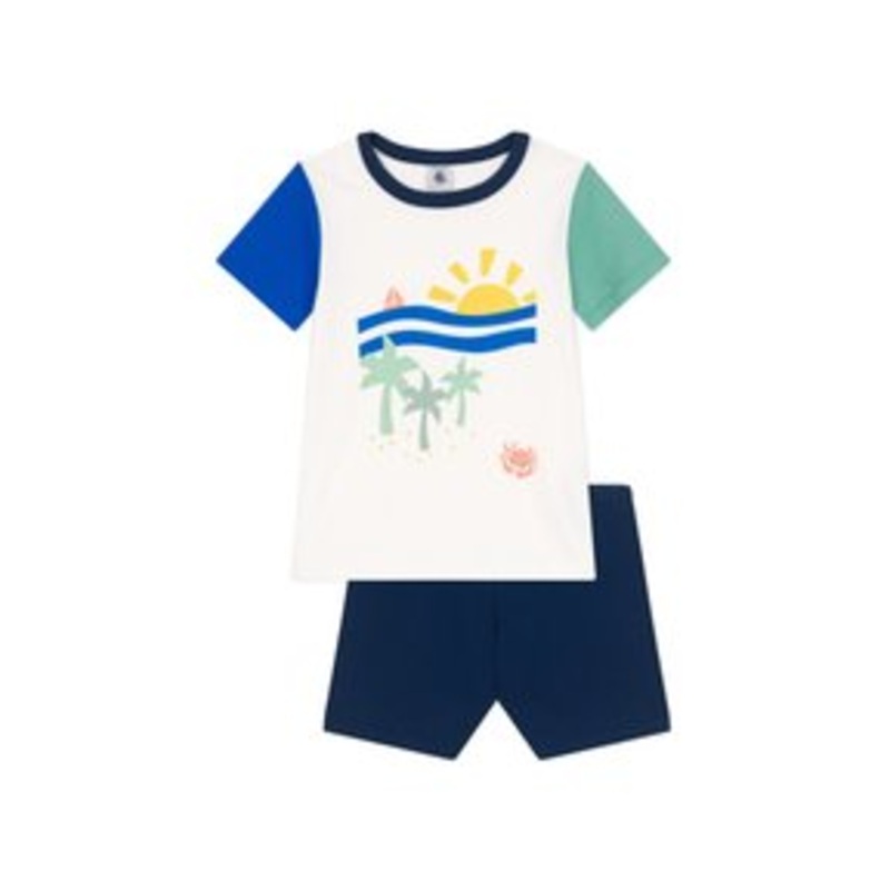 Petit Bateau SET – Nachtwsche Set – marshmallow multico/wei