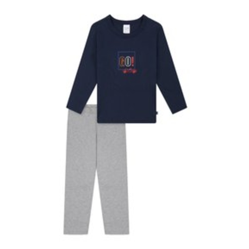 Schiesser PYJAMA – Nachtwsche Set – dunkelblau/grau