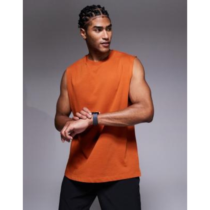 4505 Icon oversized cotton pump training tank with quick dry finish in terracotta