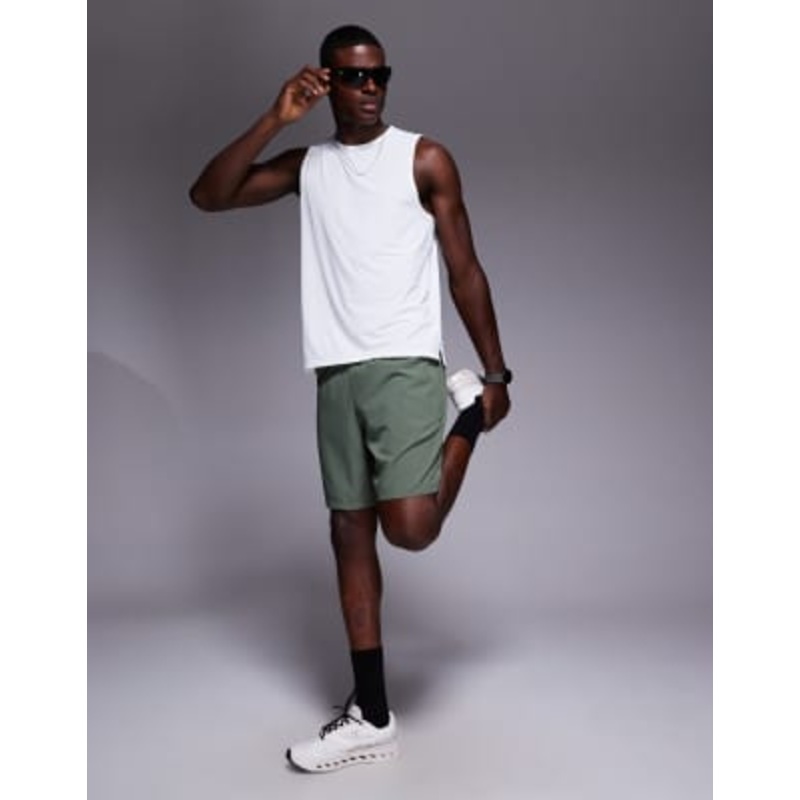 4505 nylon performance mesh quick dry running tank top in white