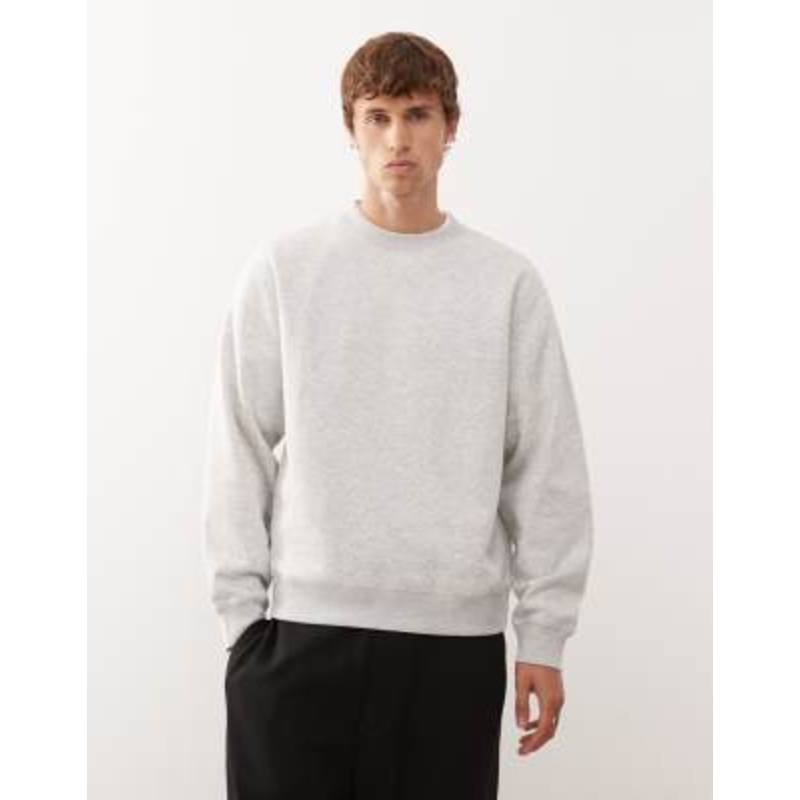 Weekday classic fit sweatshirt in heather gray