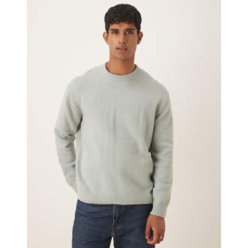 ARKET supersoft crew neck knit sweater in green