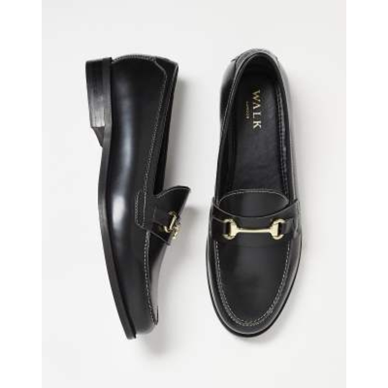 Walk London Torbole trim loafers in black