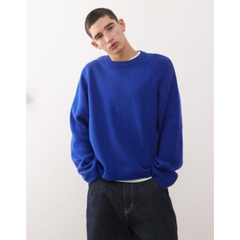 Weekday boxy oversized sweater in blue