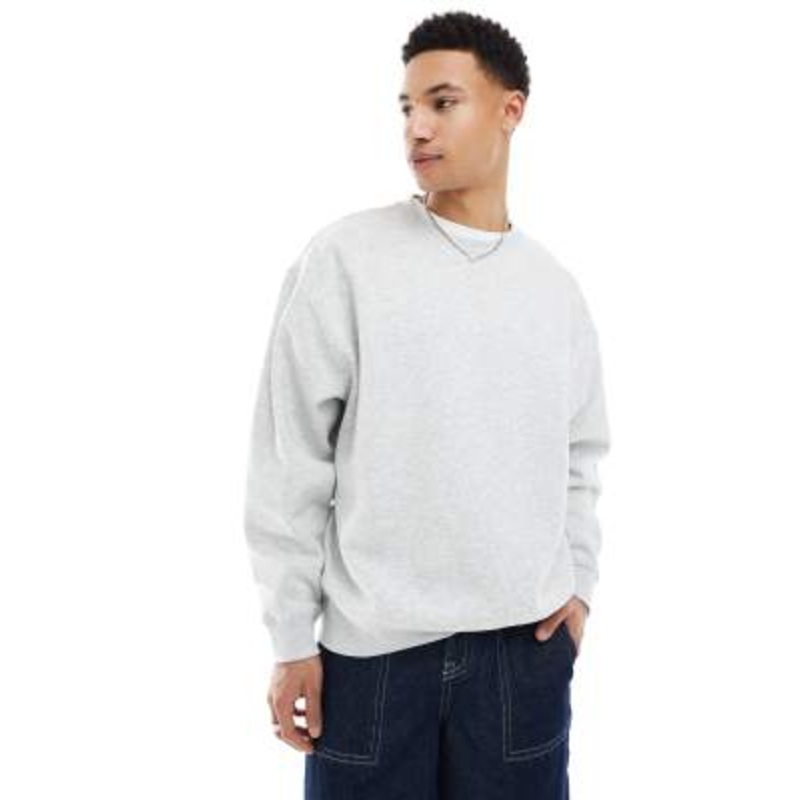 Weekday oversized sweatshirt in gray melange