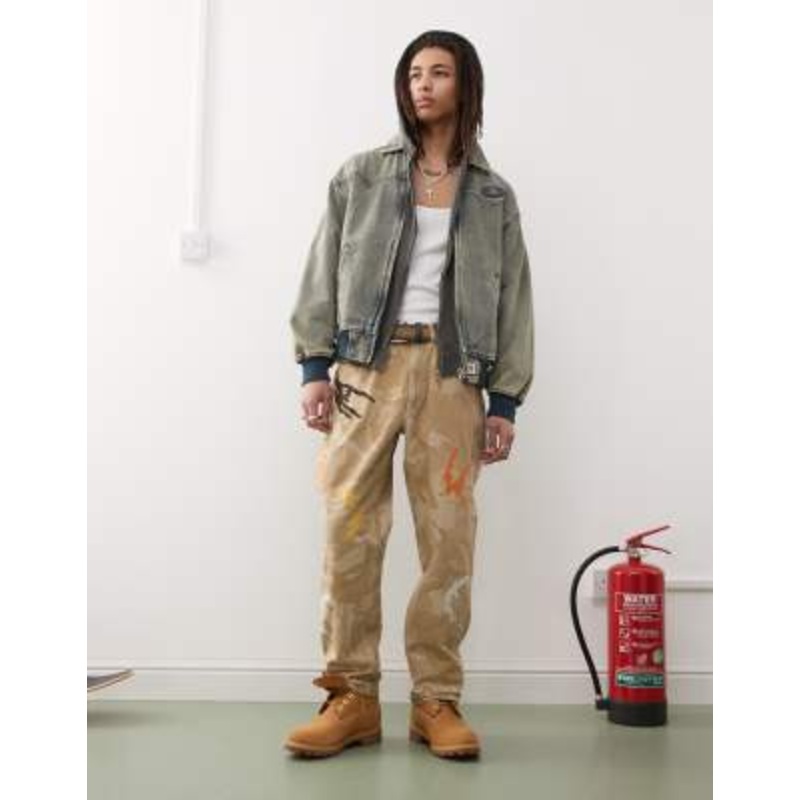 Aape By A Bathing Ape camo jeans in beige