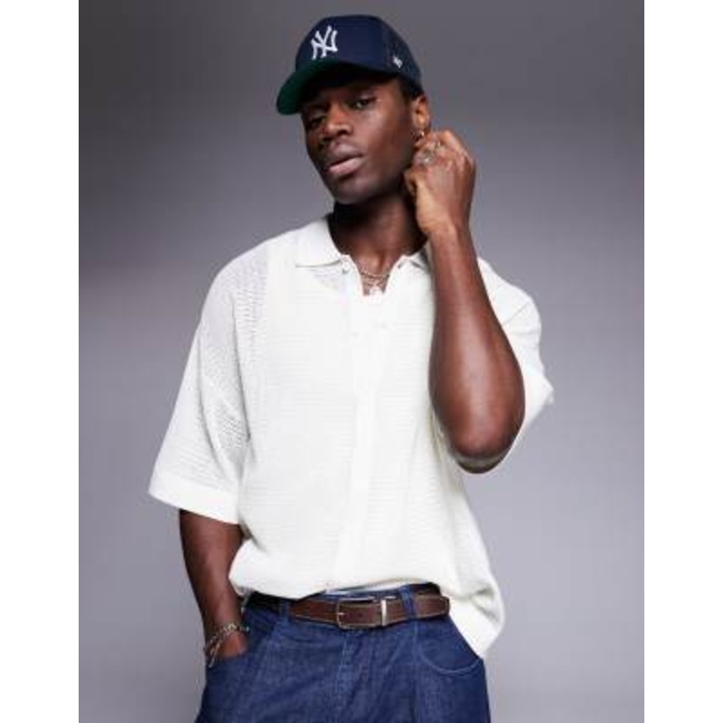 ADPT crochet shirt in white