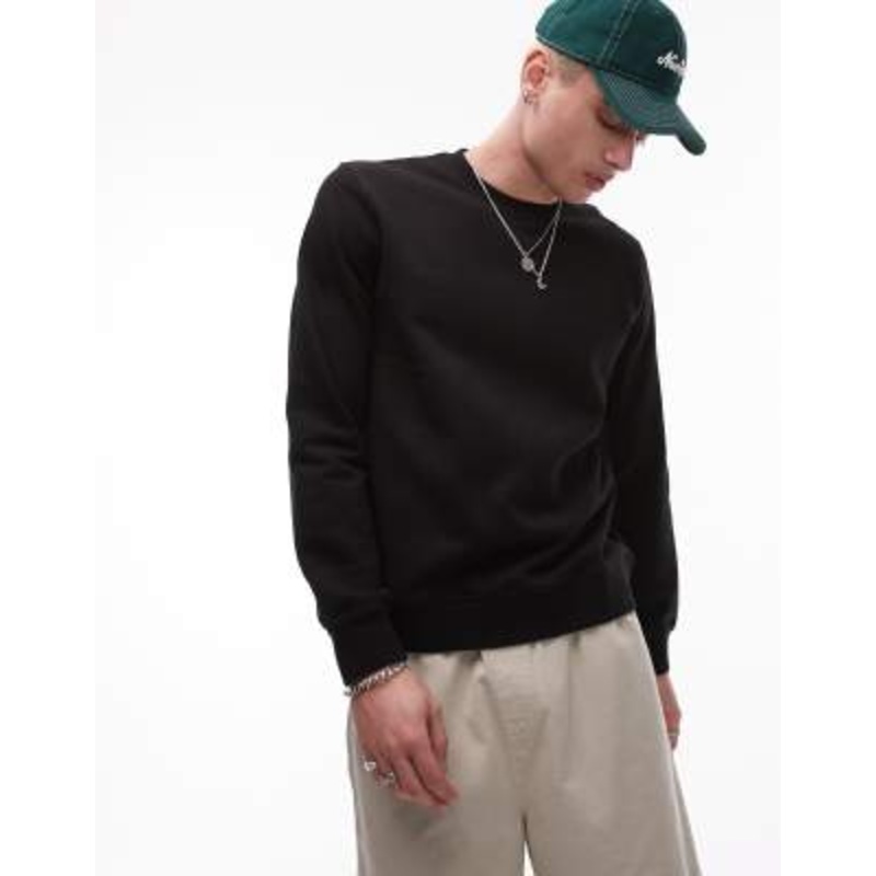 ARKET relaxed terry sweatshirt in black