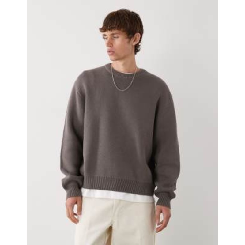 Weekday sweater in dark mole – exclusive to