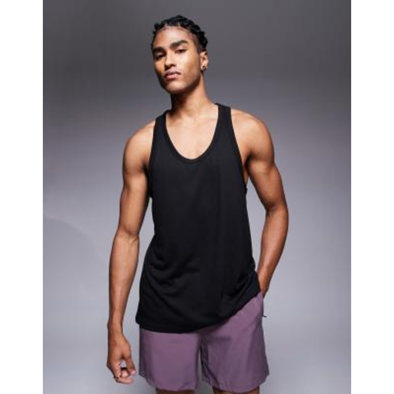 4505 quick dry mesh running tank top in black