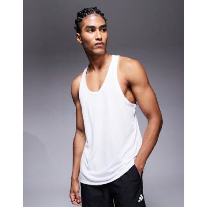 4505 quick dry mesh running tank top in white