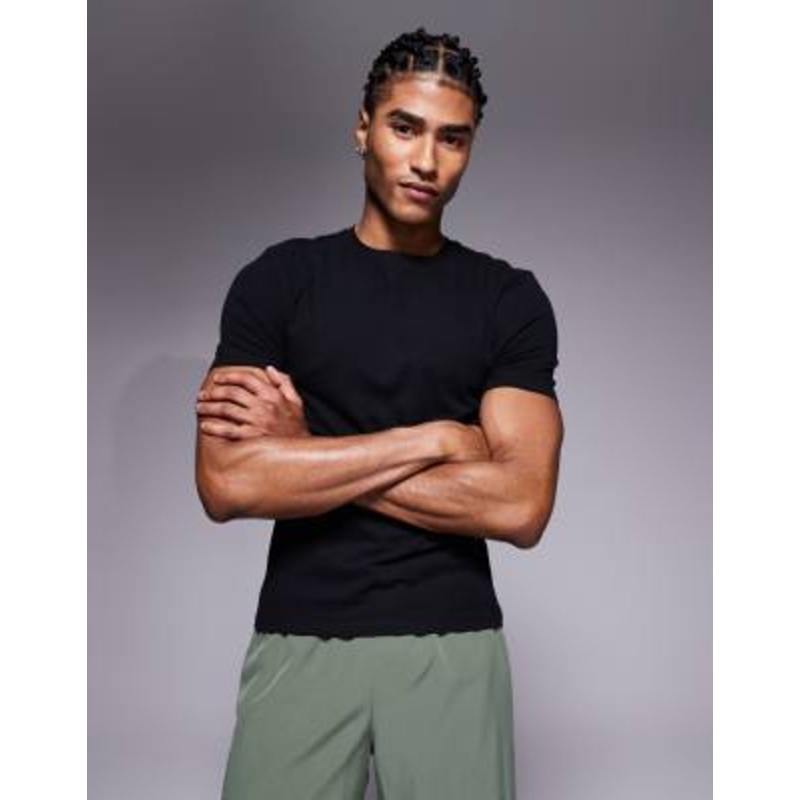 4505 shrunken fit cotton baby tee with quick dry finish in black