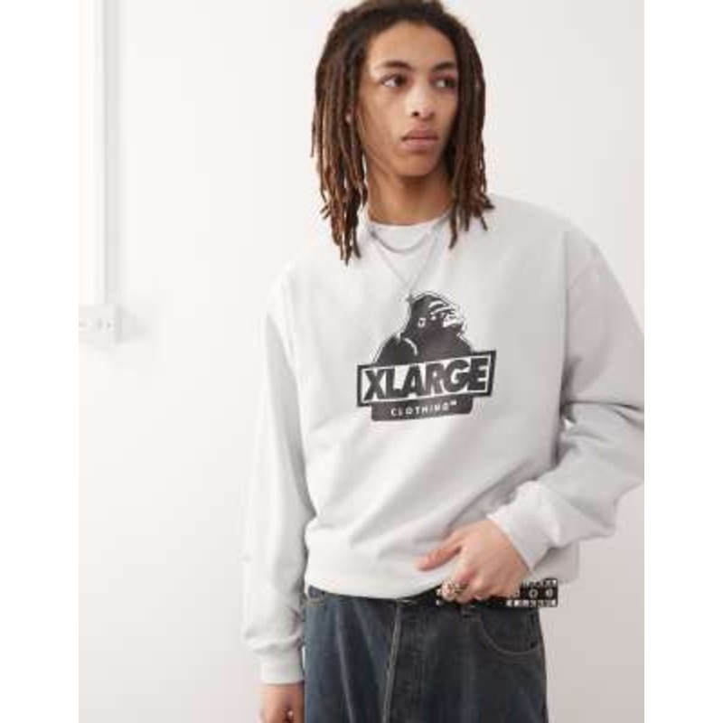 XLARGE sweatshirt with slanted OG logo in gray