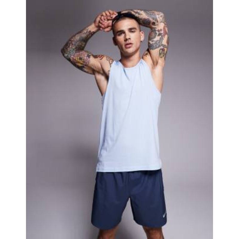 4505 Yoga lightweight quick dry performance racer back tank in sky blue