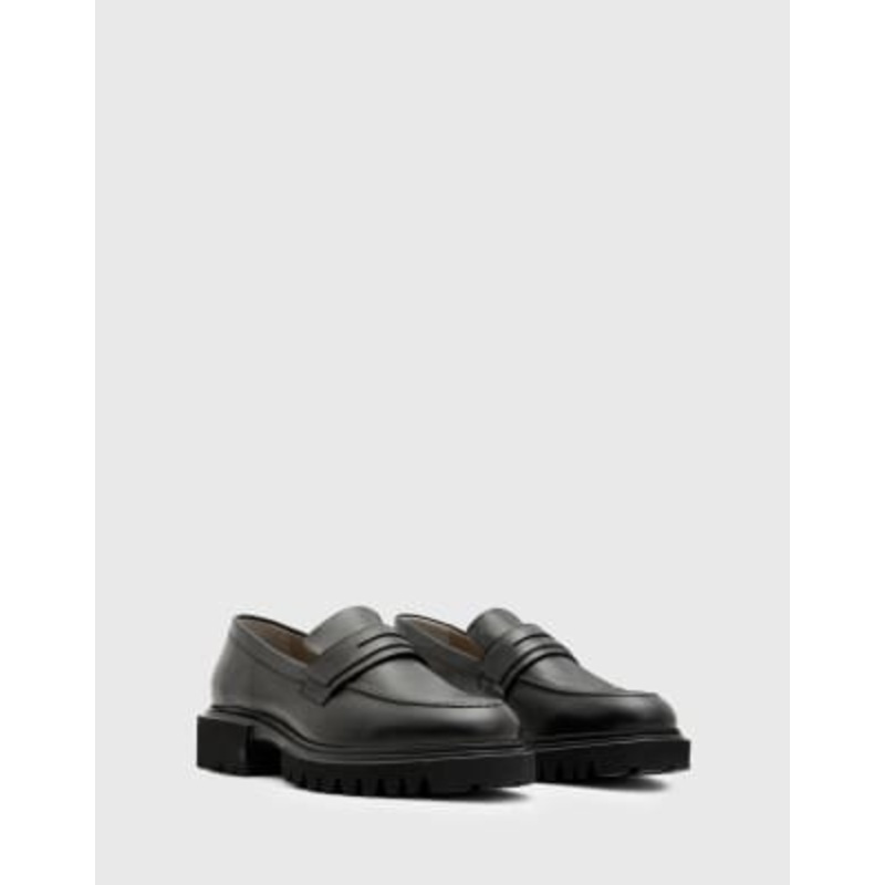 AllSaints Vinni loafers in black