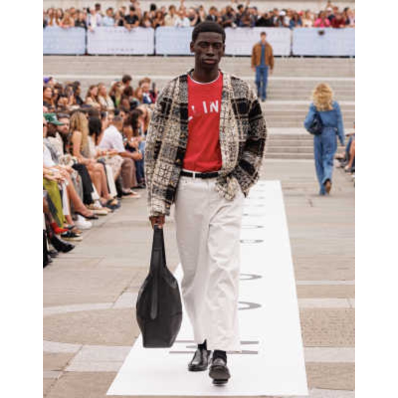 Topman rigid barrel jeans in bone