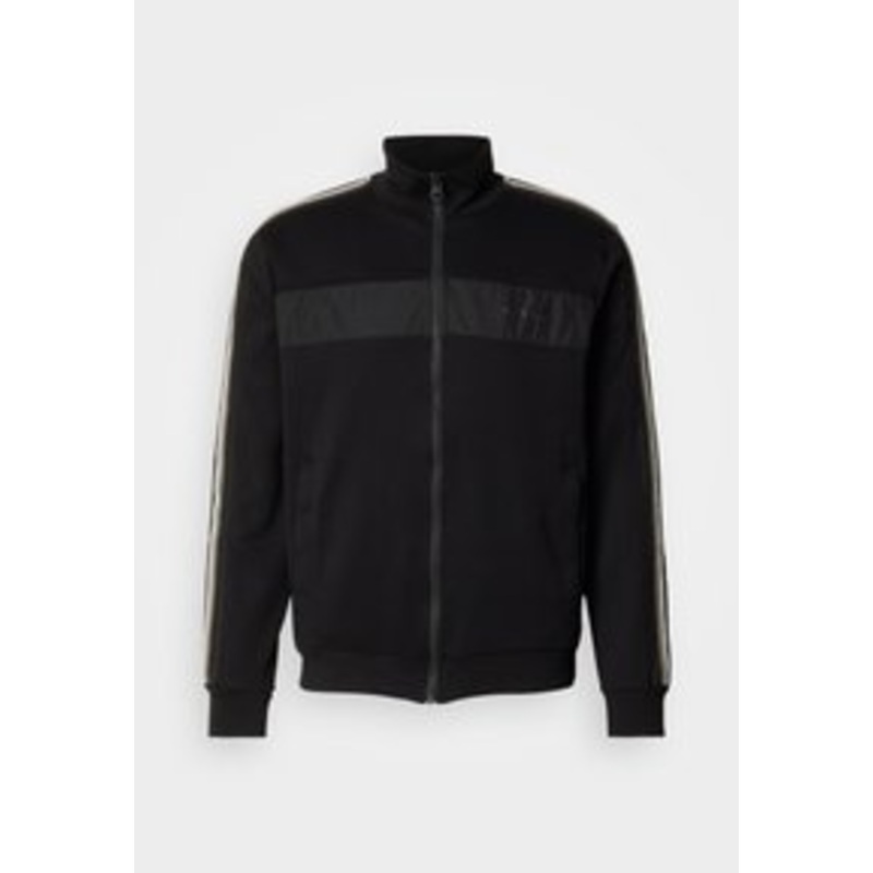 Antony Morato REGULAR FIT IN INTERLOCK BLEND WITH EFFECT LOGO PRINT – Sweatjacke – black/schwarz