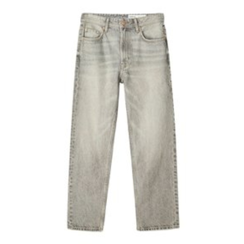 Bershka Jeans Straight Leg – mottled dark grey/dunkelgrau-meliert