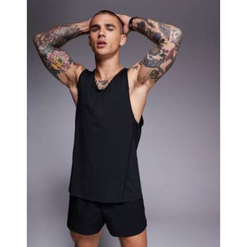 4505 Icon training tank top with racer back in black