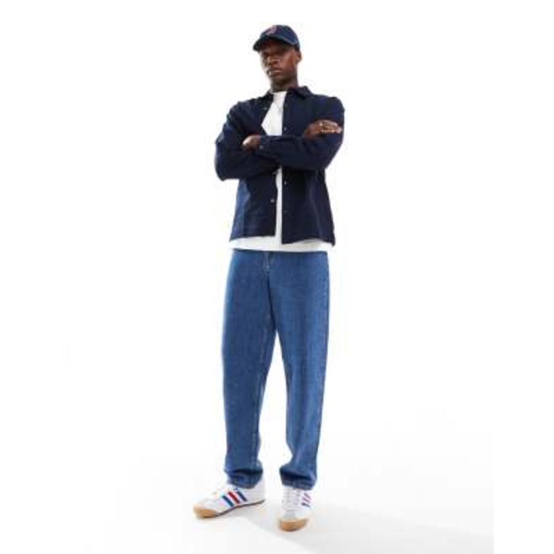 Another Influence cargo overshirt in navy