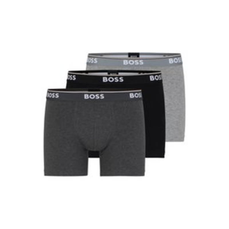 BOSS POWER 3 PACK – Boxer Briefs – open grey/grau